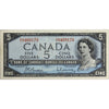 BC-39b 1954 Canada $5 Beattie-Rasminsky, K/X, Extra Fine (EF40)
