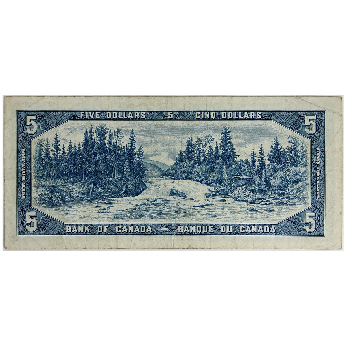 BC-39b 1954 Canada $5 Beattie-Rasminsky, L/X, F-VF (F15)