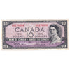 BC-32b 1954 Canada $10 Beattie-Coyne, Devil's Face, H/D, Fine (F12)