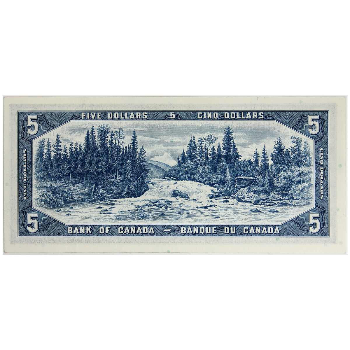 BC-39c 1954 Canada $5 Bouey-Rasminsky, R/X, AU-UNC (AU55)
