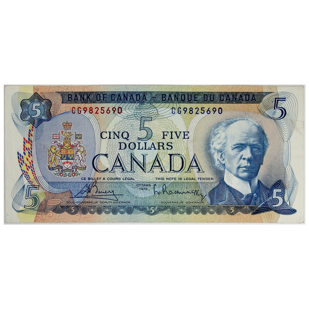 BC-48a 1972 Canada $5 Bouey-Rasminsky, CG, Circ