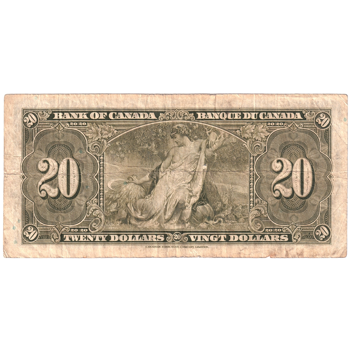 BC-25b 1937 Canada $20 Gordon-Towers, B/E, Circ