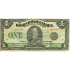 DC-25F1923 Dominion $1 McCavour-Saunders, Black Seal, Group 2, Very Good (VG8)