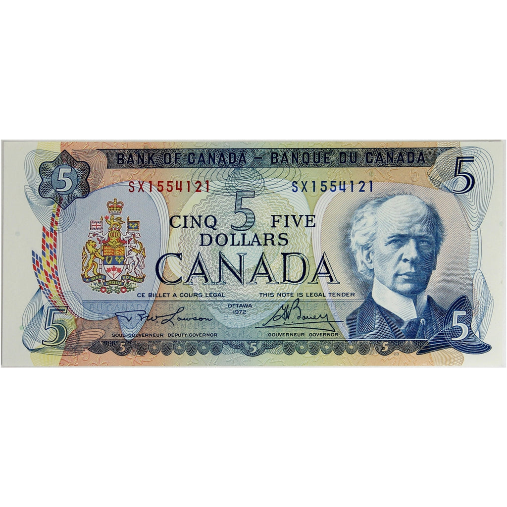 BC-48b 1972 Canada $5 Lawson-Bouey, SX, Choice Uncirculated (CUNC63)