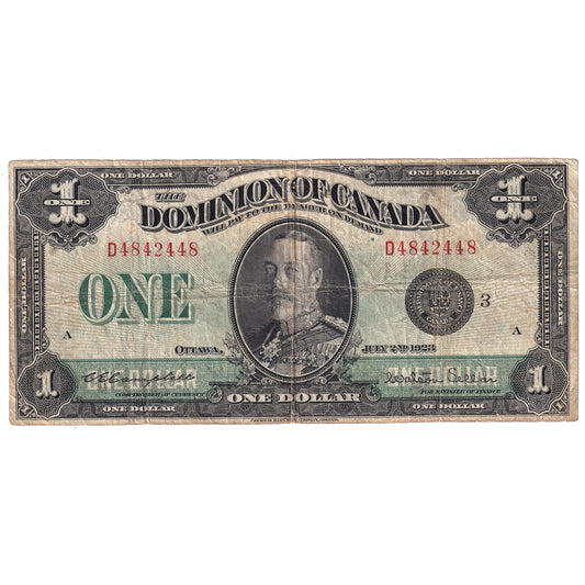 DC-25n 1923 Dominion $1 Campbell-Sellar, Black Seal, Group 3, VG-F