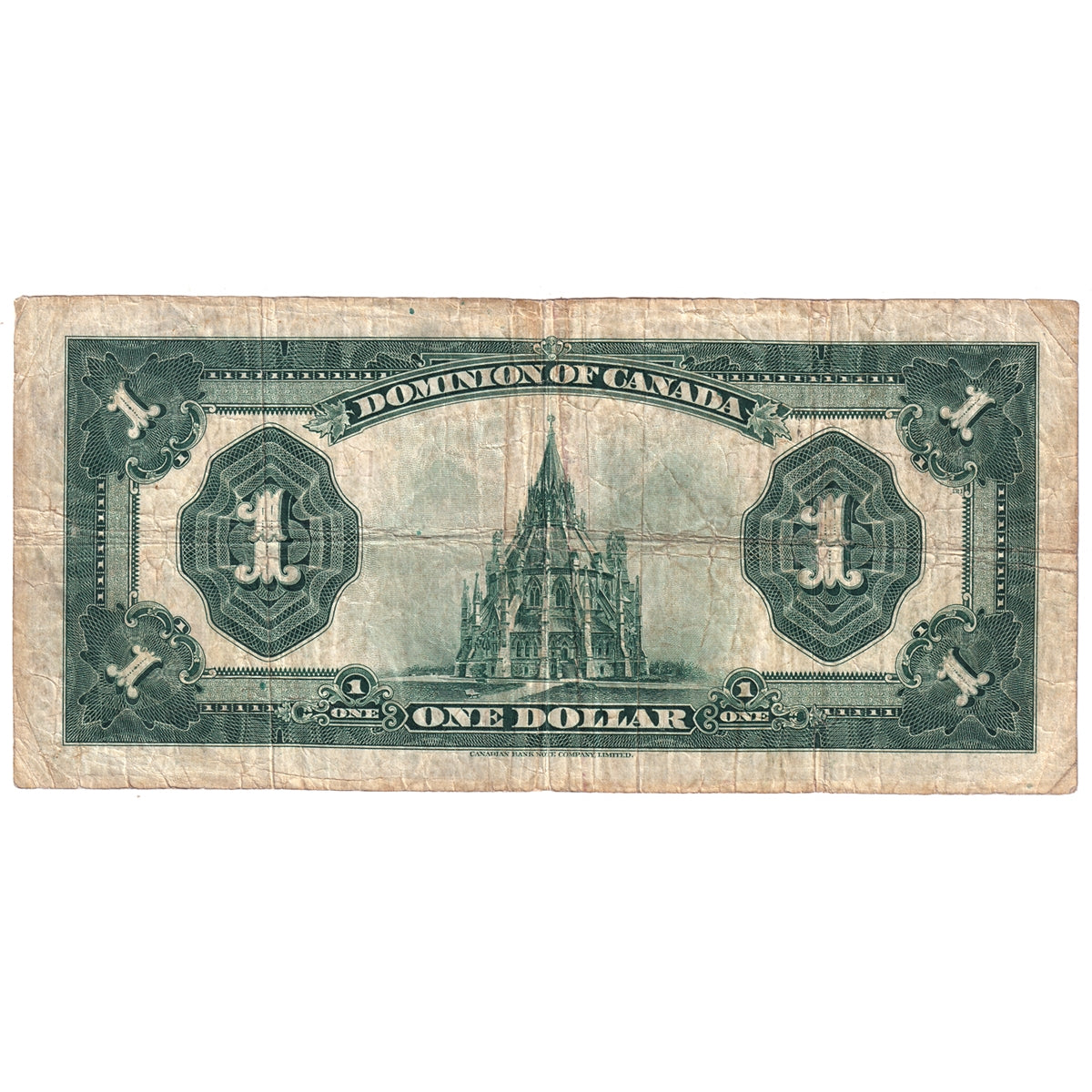 DC-25n 1923 Dominion $1 Campbell-Sellar, Black Seal, Group 3, VG-F