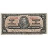 BC-22b 1937 Canada $2 Gordon-Towers, T/B, Circulated