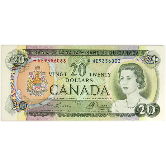 BC-50bA 1969 Canada $20 Lawson-Bouey, *WE, VF-EF