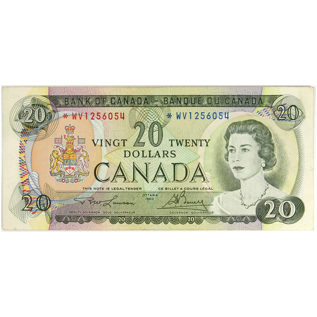 BC-50bA 1969 Canada $20 Lawson-Bouey, *WV, VF-EF