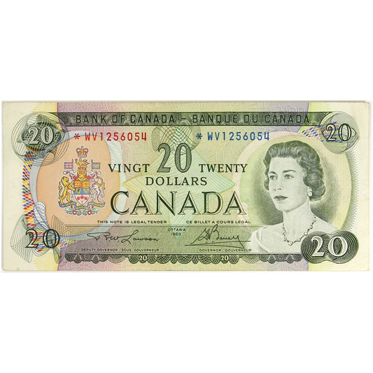 BC-50bA 1969 Canada $20 Lawson-Bouey, *WV, VF-EF