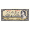 BC-41b 1954 Canada $20 Beattie-Rasminsky, B/W, AU-UNC (AU55)
