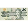 BC-58a 1991 Canada $20 Thiessen-Crow, ESD, AU-UNC (AU55)