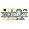 BC-58b-i 1991 Canada $20 Bonin-Thiessen, ASA, Almost Uncirculated (AU50)