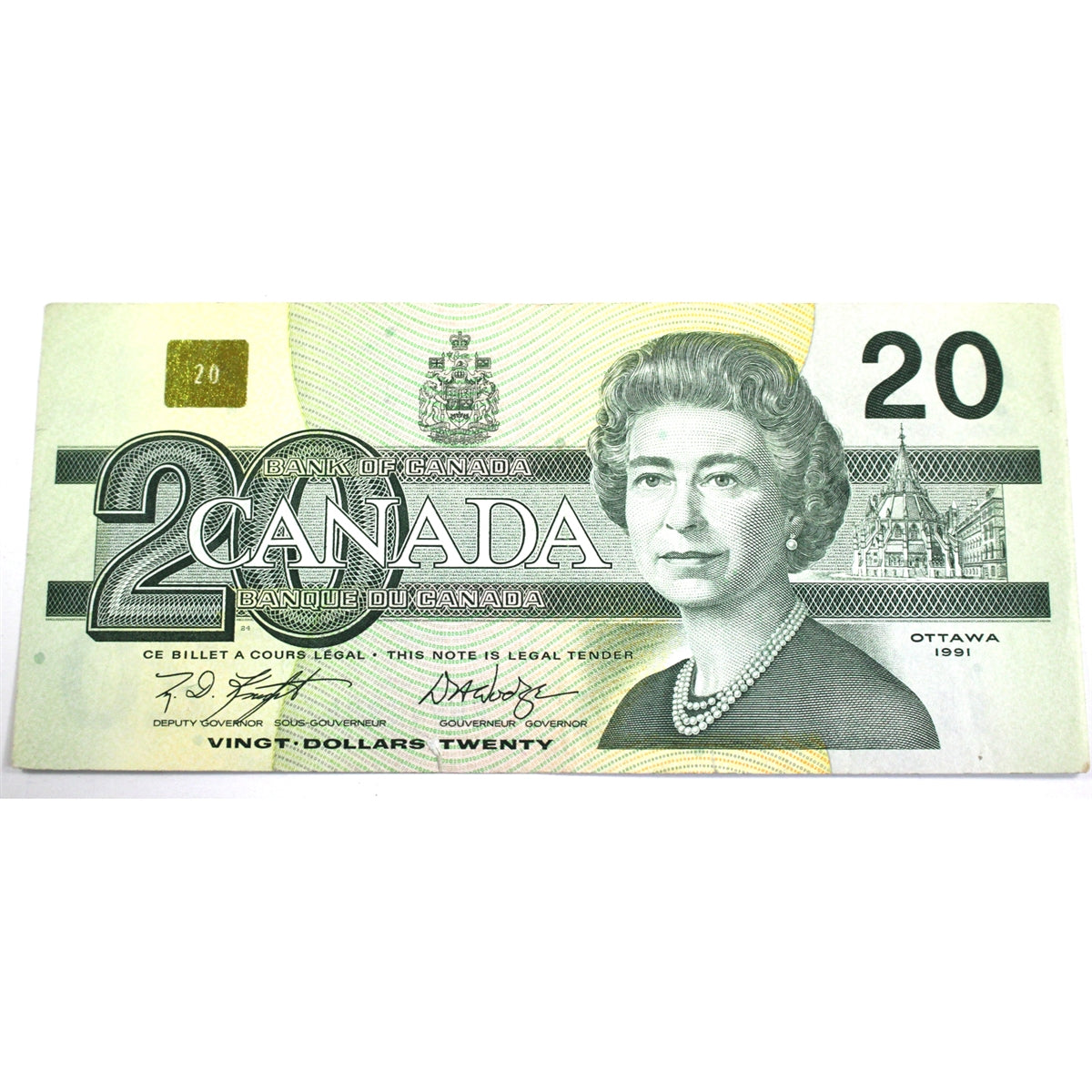 BC-58d 1991 Canada $20 Knight-Dodge, EWP, Circ