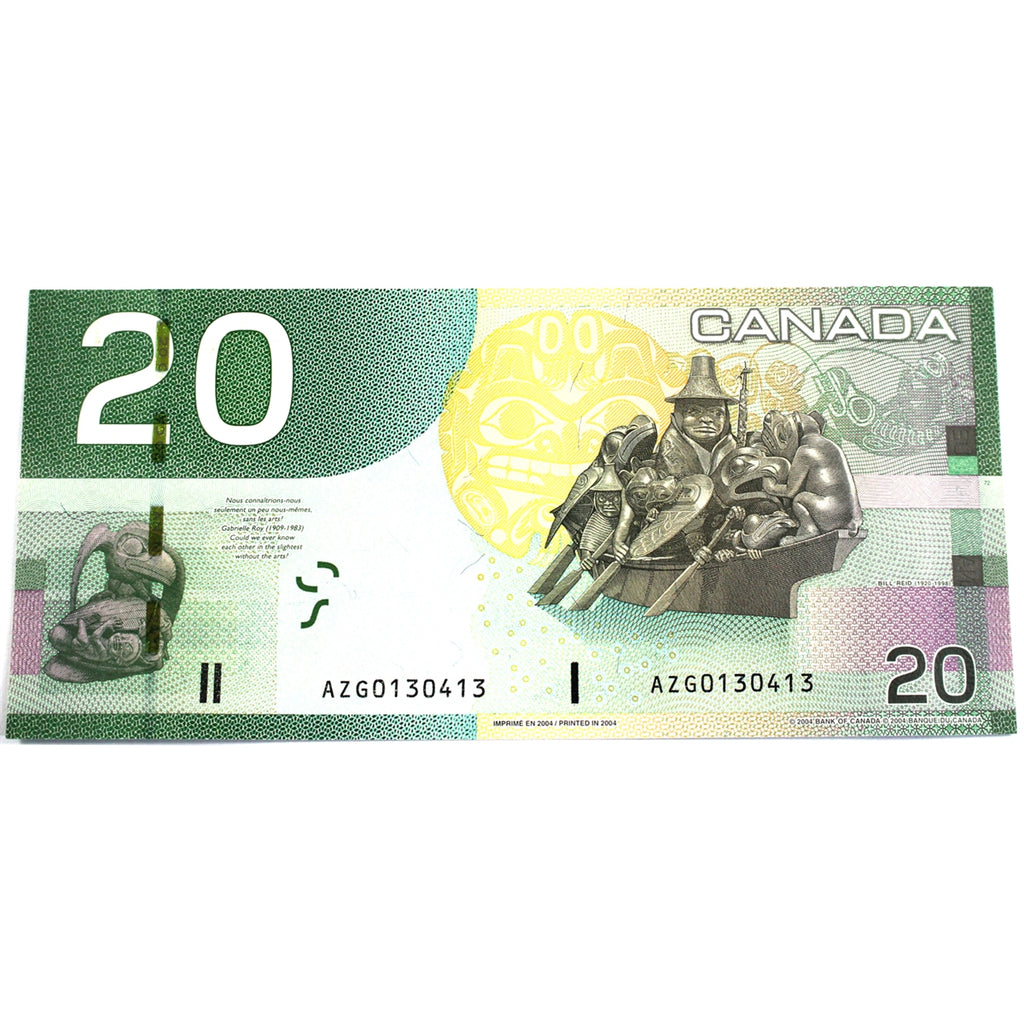 BC-64a 2004 Canada $20 Jenkins-Dodge, AZG, AU-UNC (AU55)