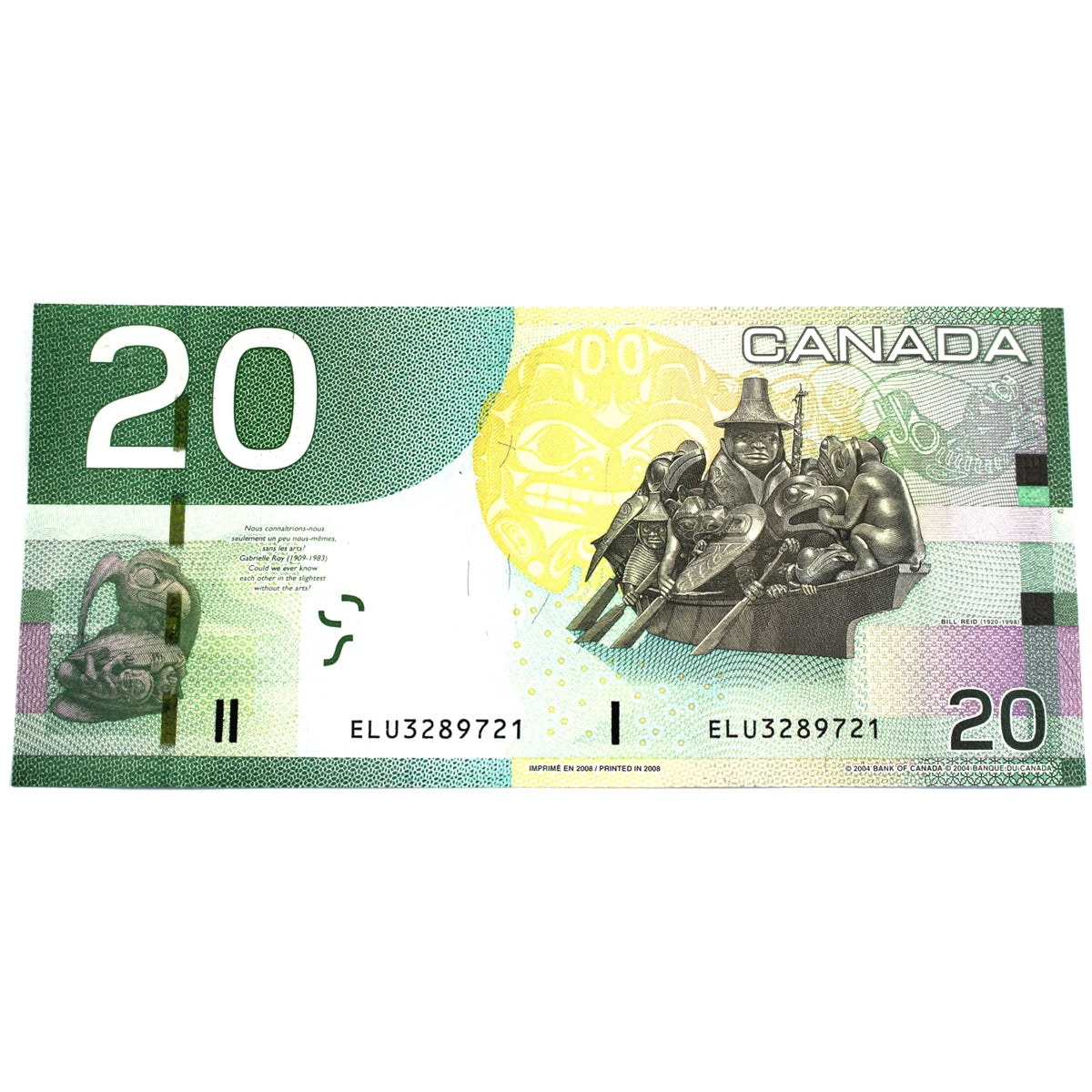 BC-64b 2008 Canada $20 Jenkins-Carney, ELU, Uncirculated (MS60)