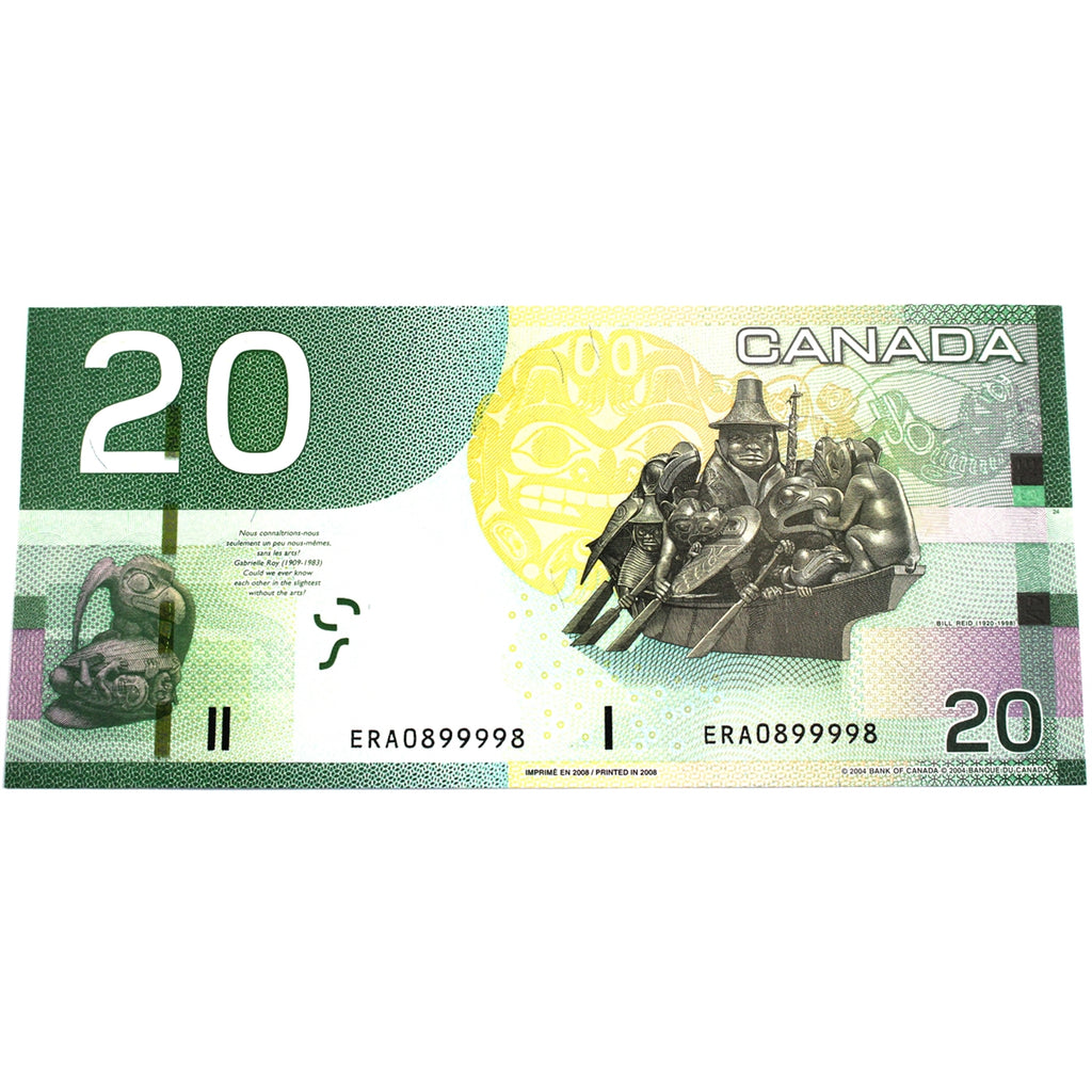 BC-64b 2008 Canada $20 Jenkins-Carney, ERA, Choice Uncirculated (CUNC63)