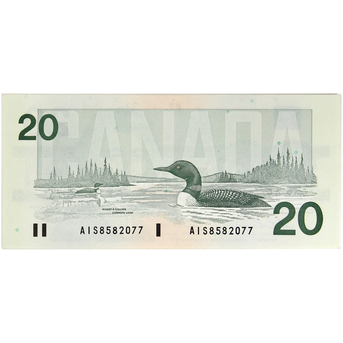 BC-58a-ii 1991 Canada $20 Thiessen-Crow, AIS, Almost Uncirculated (AU50)