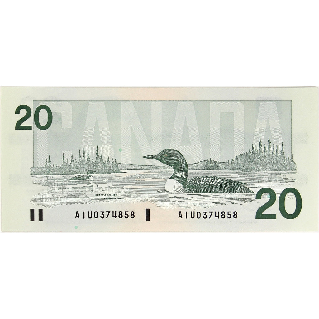 BC-58a-ii 1991 Canada $20 Thiessen-Crow, AIU, UNC