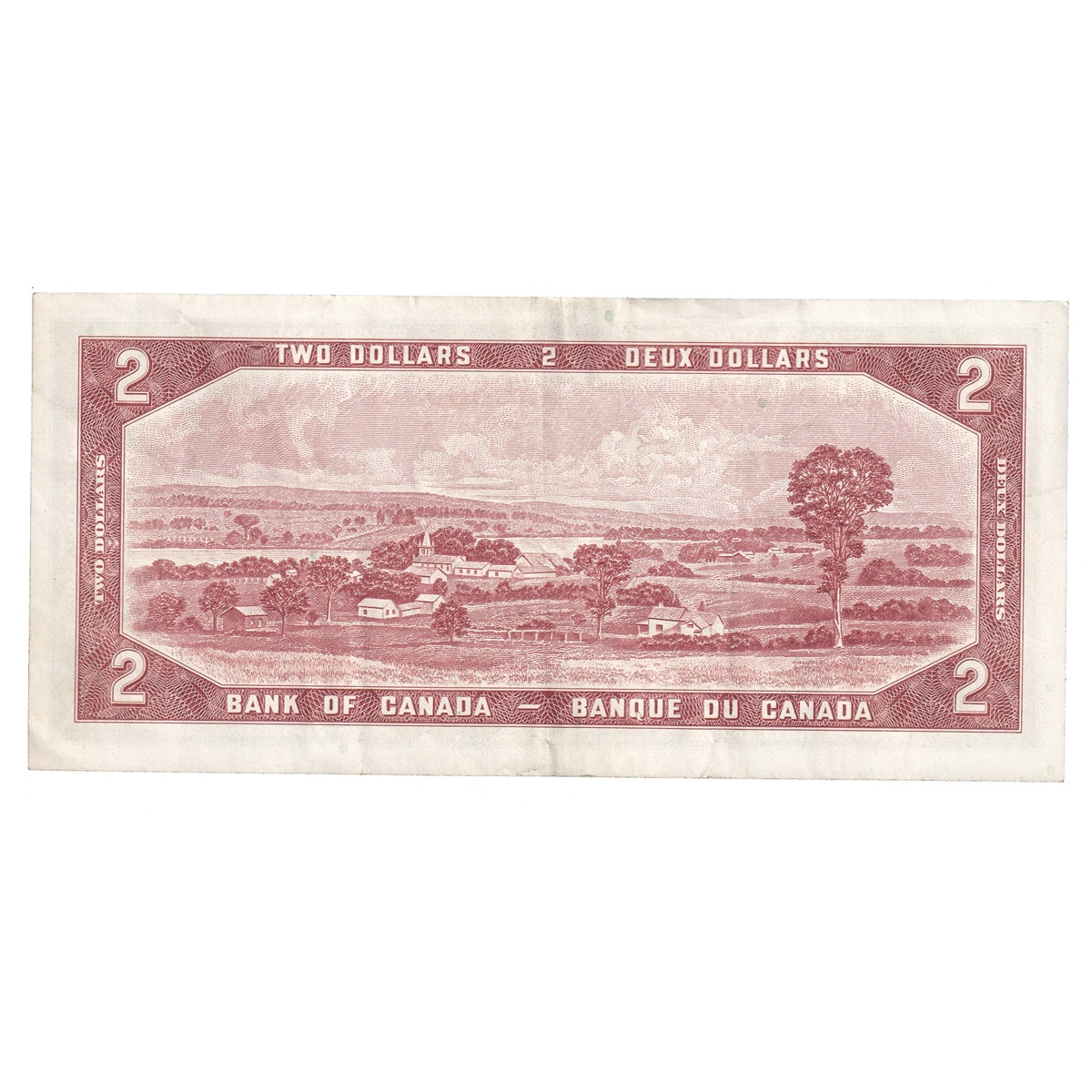 BC-38b 1954 Canada $2 Beattie-Rasminsky, Y/R, VF-EF (VF30)
