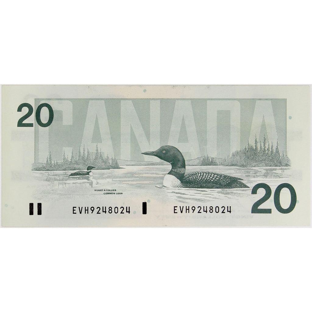 BC-58b 1991 Canada $20 Bonin-Thiessen, EVH, Uncirculated (MS60)