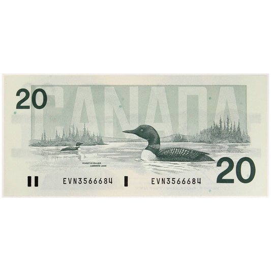 BC-58b 1991 Canada $20 Bonin-Thiessen, EVN, CUNC