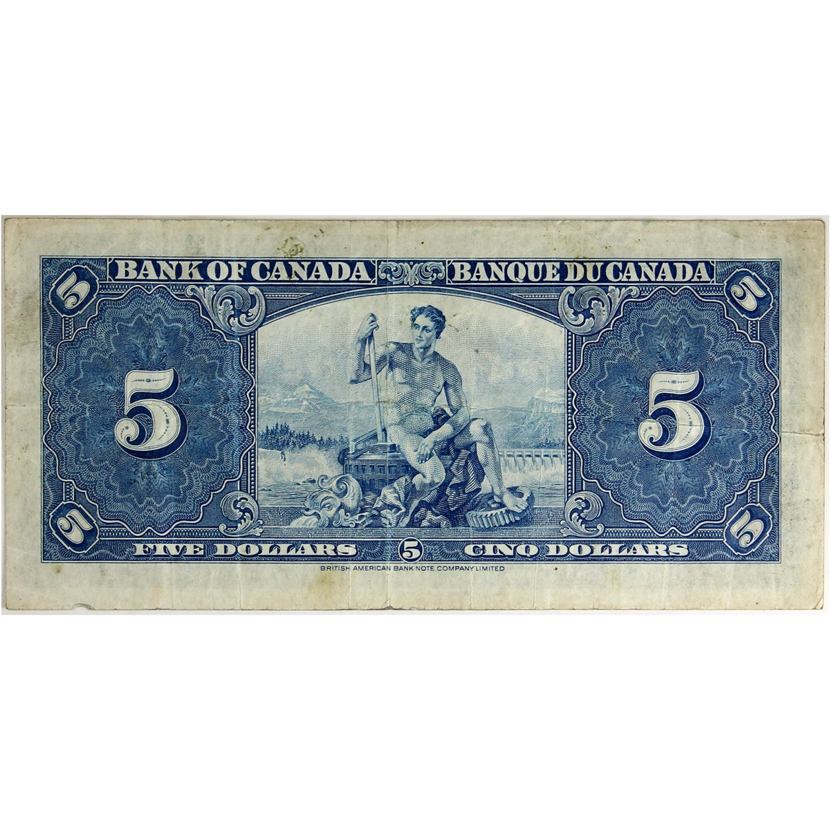 BC-23b 1937 Canada $5 Gordon-Towers, J/C, Very Fine (VF20)
