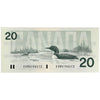 BC-58b 1991 Canada $20 Bonin-Thiessen, EVR, AU-UNC (AU55)