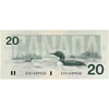 BC-58b 1991 Canada $20 Bonin-Thiessen, EVV, AU-UNC