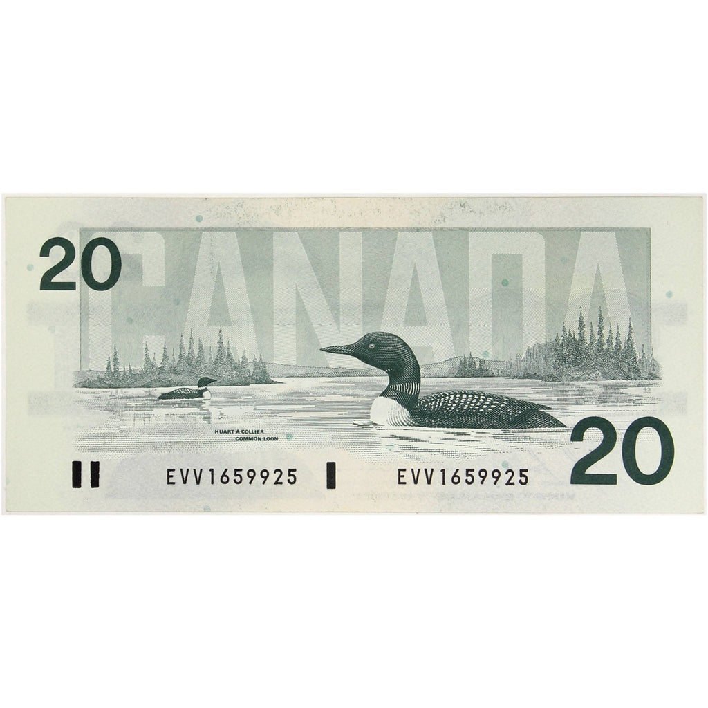 BC-58b 1991 Canada $20 Bonin-Thiessen, EVV, AU-UNC