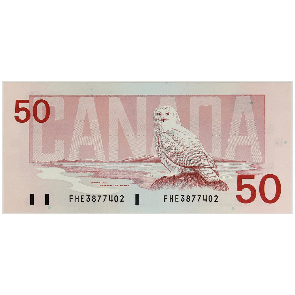 BC-59a 1988 Canada $50 Thiessen-Crow, FHE, AU-UNC (AU55)