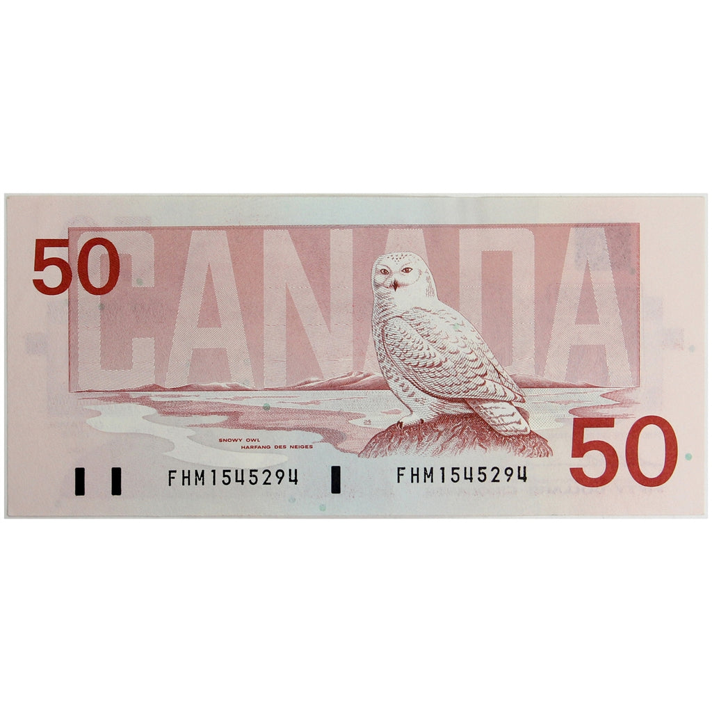 BC-59a 1988 Canada $50 Thiessen-Crow, FHM, Almost Uncirculated (AU50)