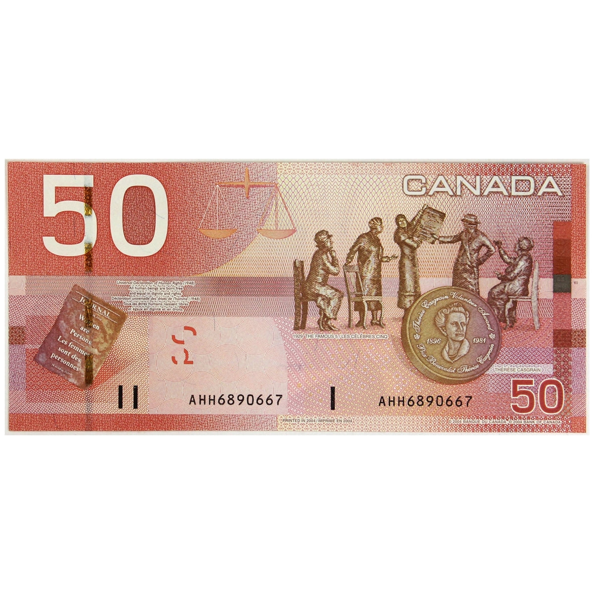 BC-65a 2004 Canada $50 Jenkins-Dodge, AHH, AU-UNC (AU55)