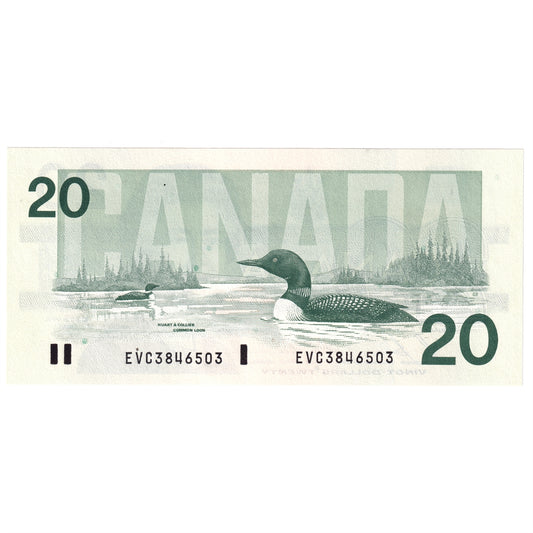 BC-58b 1991 Canada $20 Bonin-Thiessen, EVC, CUNC