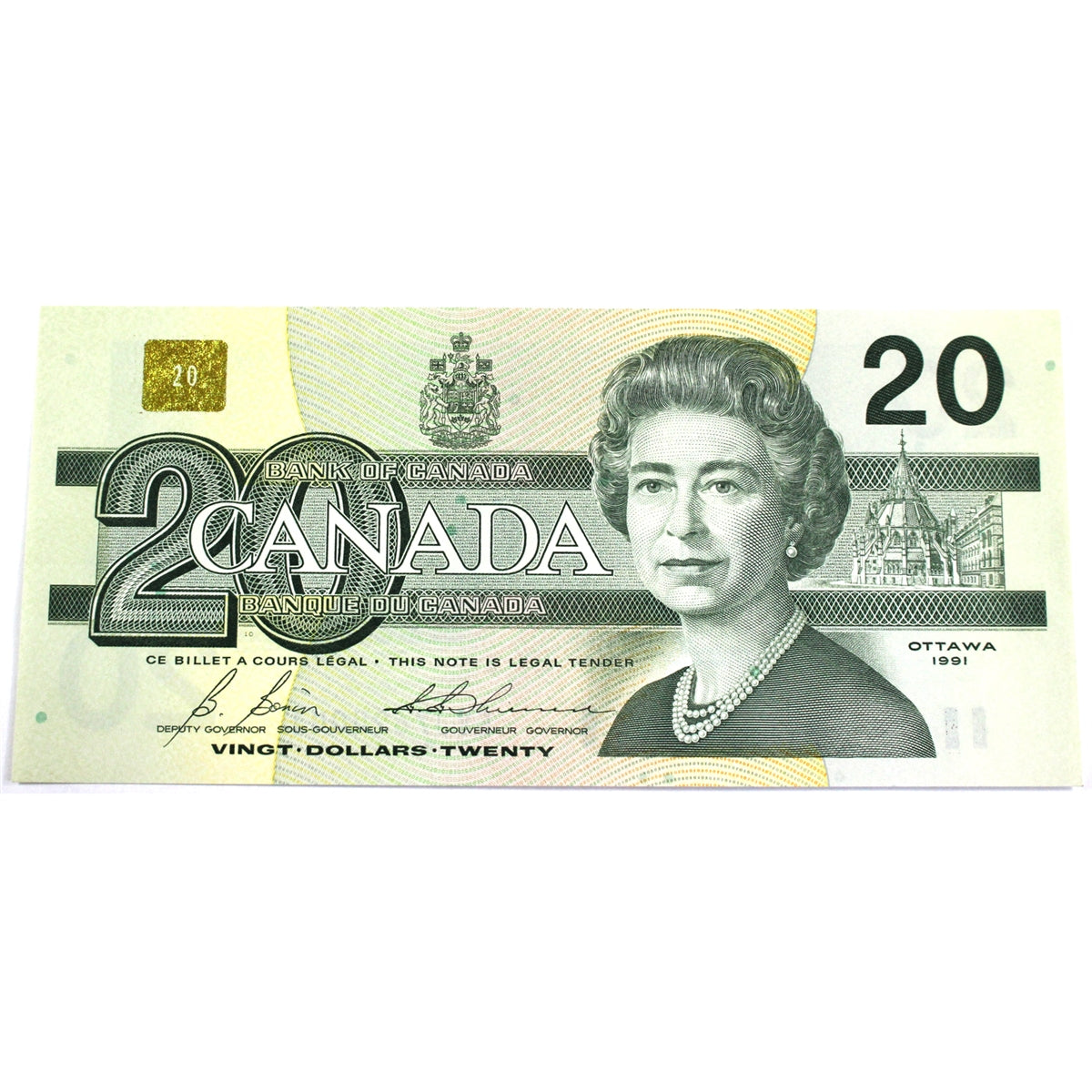 BC-58b 1991 Canada $20 Bonin-Thiessen, EVJ, Uncirculated (MS60)