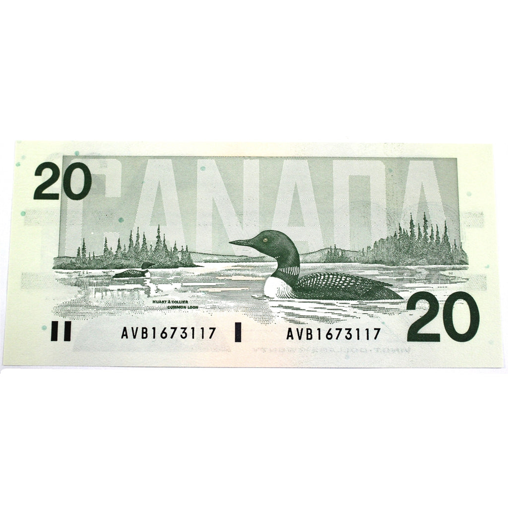 BC-58b-i 1991 Canada $20 Bonin-Thiessen, AVB, AU