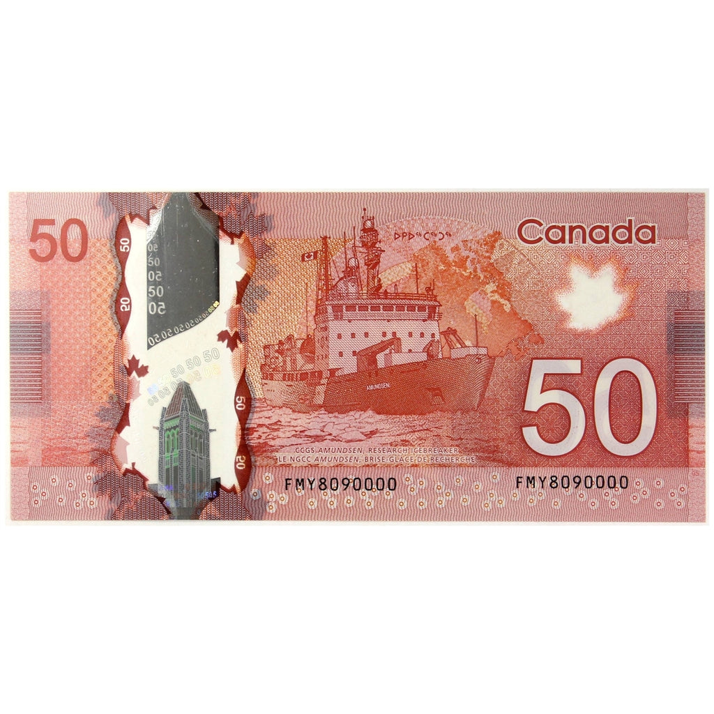 BC-75a-i 2012 Canada $50 Macklem-Carney, FMY, Choice Uncirculated (CUNC63)
