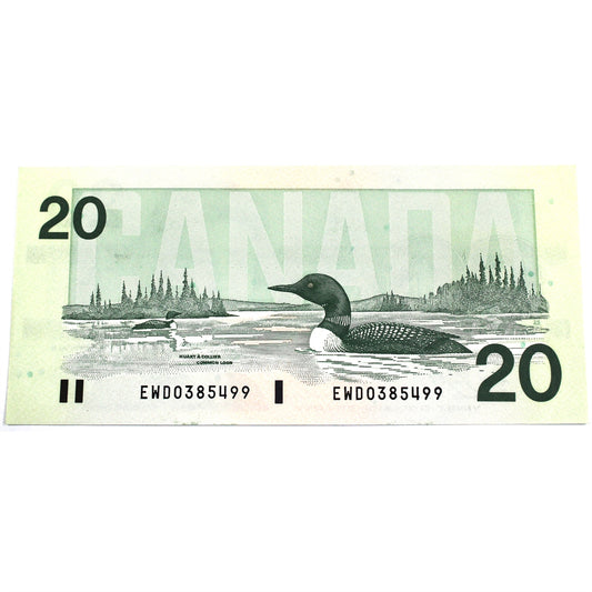 BC-58d 1991 Canada $20 Knight-Dodge, EWD, AU-UNC