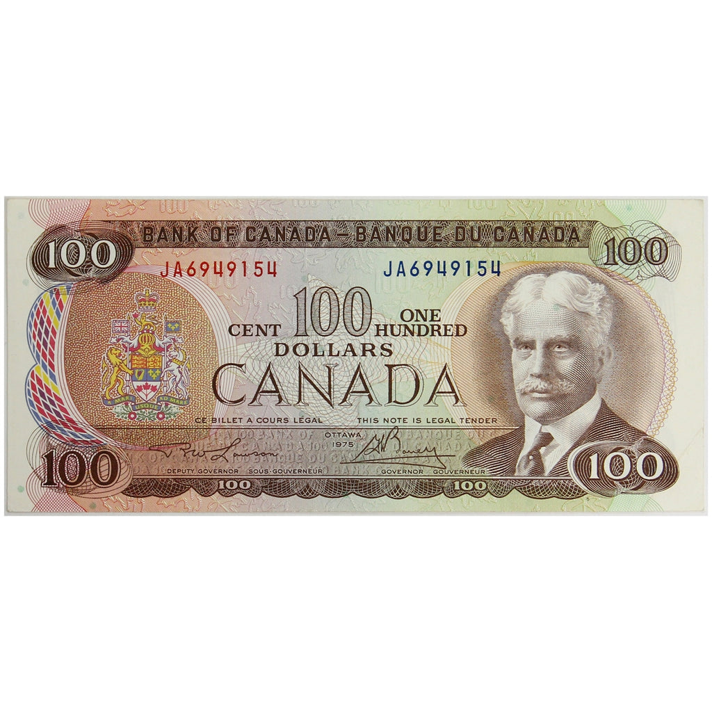BC-52a 1975 Canada $100 Lawson-Bouey, JA, Circ