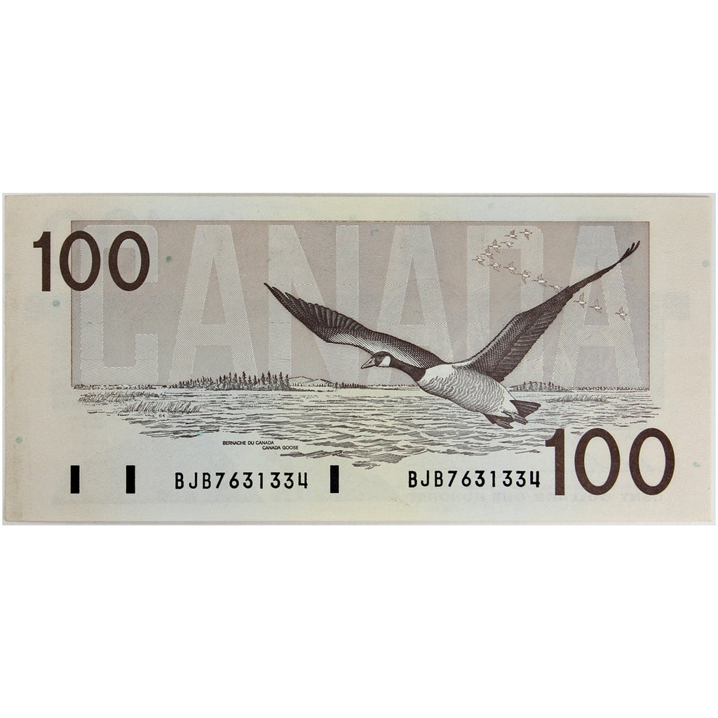BC-60a-i 1988 Canada $100 Thiessen-Crow, BJB, Almost Uncirculated (AU50)