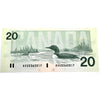 BC-58b-i 1991 Canada $20 Bonin-Thiessen, AVG, Almost Uncirculated (AU50)