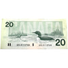BC-58b-i 1991 Canada $20 Bonin-Thiessen, AVL, Almost Uncirculated (AU50)