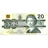 BC-58b-i 1991 Canada $20 Bonin-Thiessen, AVL, Almost Uncirculated (AU50)