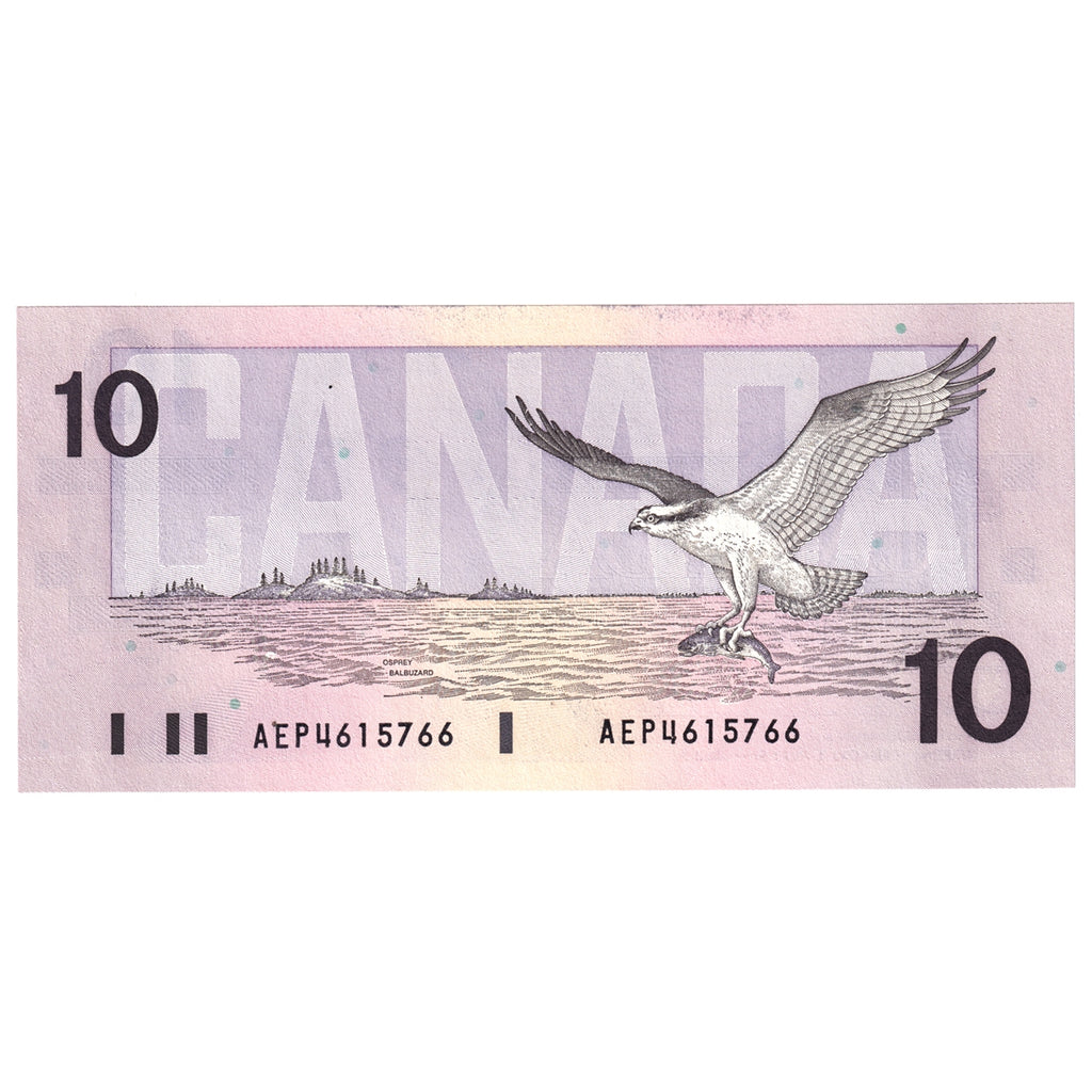 BC-57a 1989 Canada $10 Thiessen-Crow, AEP, Choice Uncirculated (CUNC63)