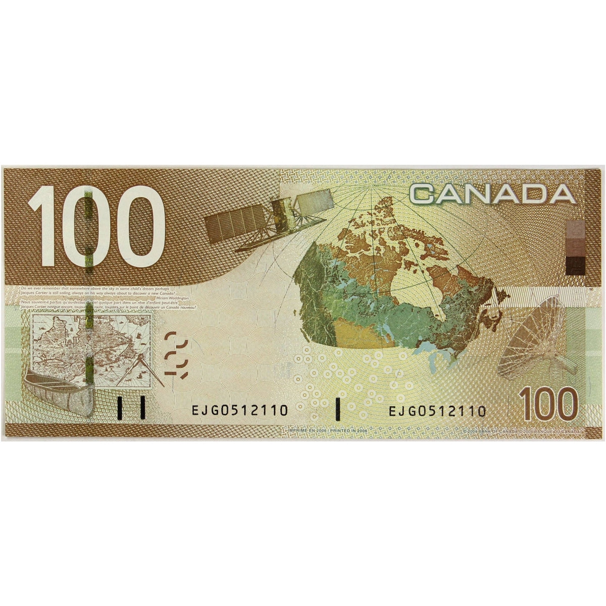 BC-66a-i 2006 Canada $100 Jenkins-Dodge, EJG, Circ
