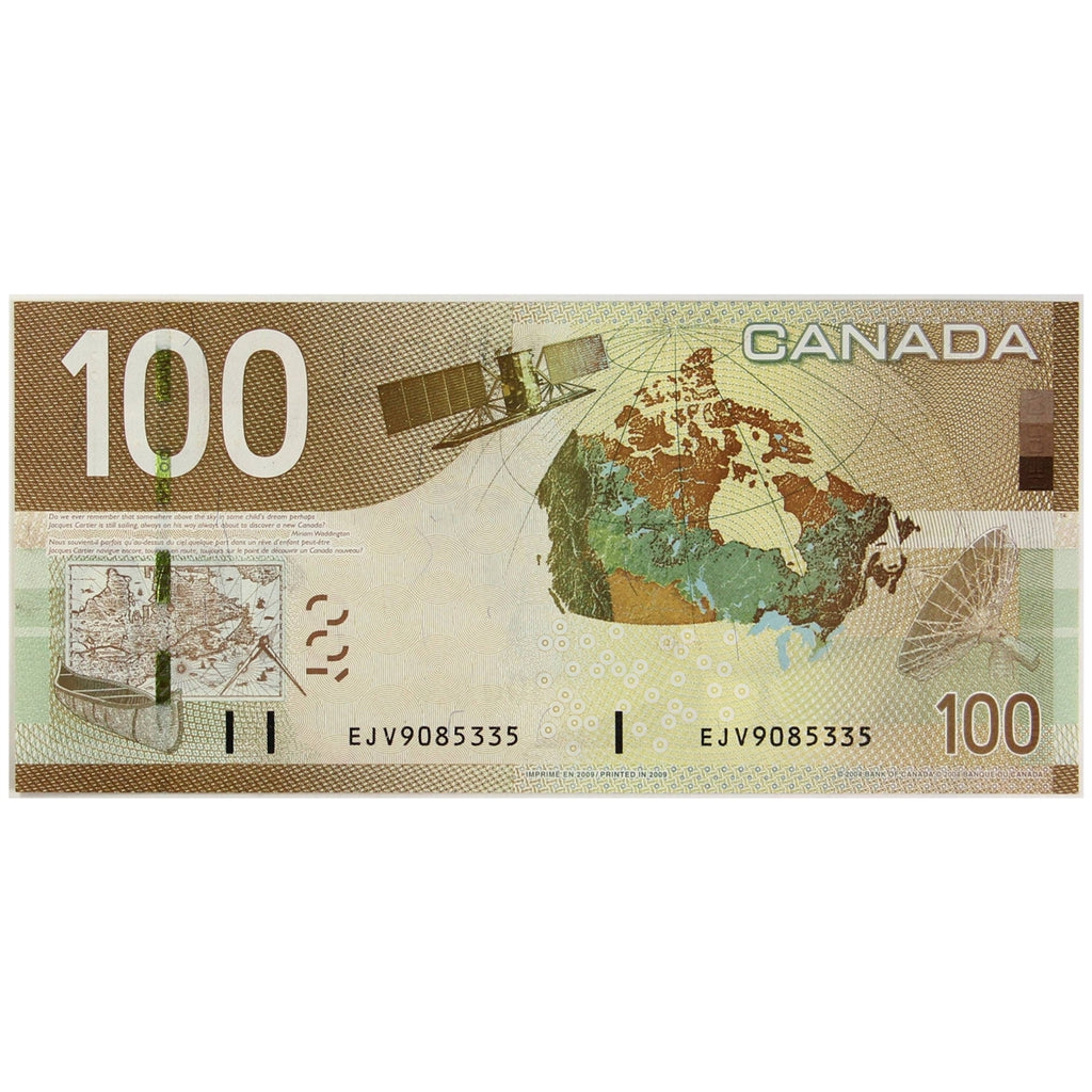 BC-66b 2009 Canada $100 Jenkins-Carney, EJV, Uncirculated (MS60)