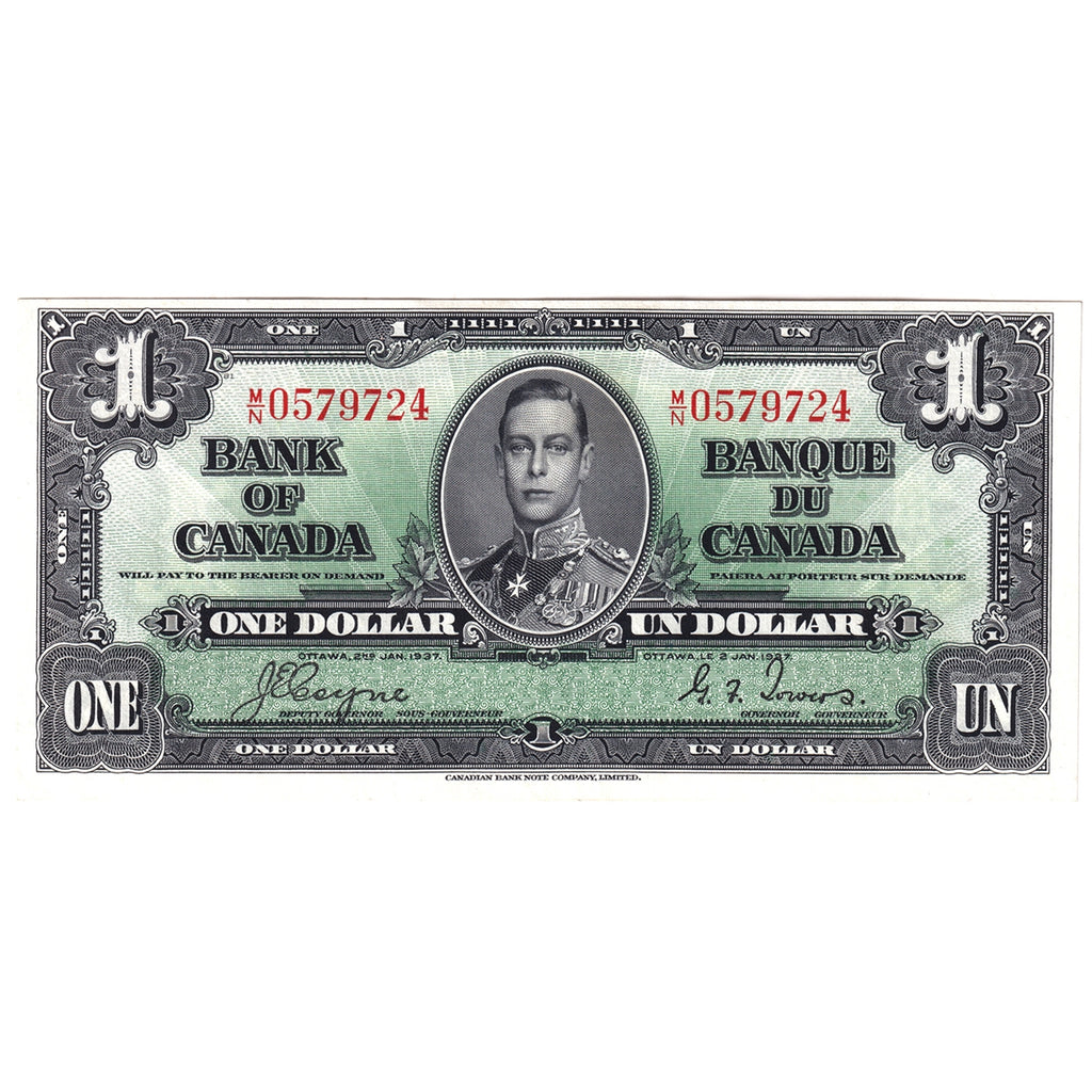 BC-21d 1937 Canada $1 Coyne-Towers, M/N, EF-AU (EF45)