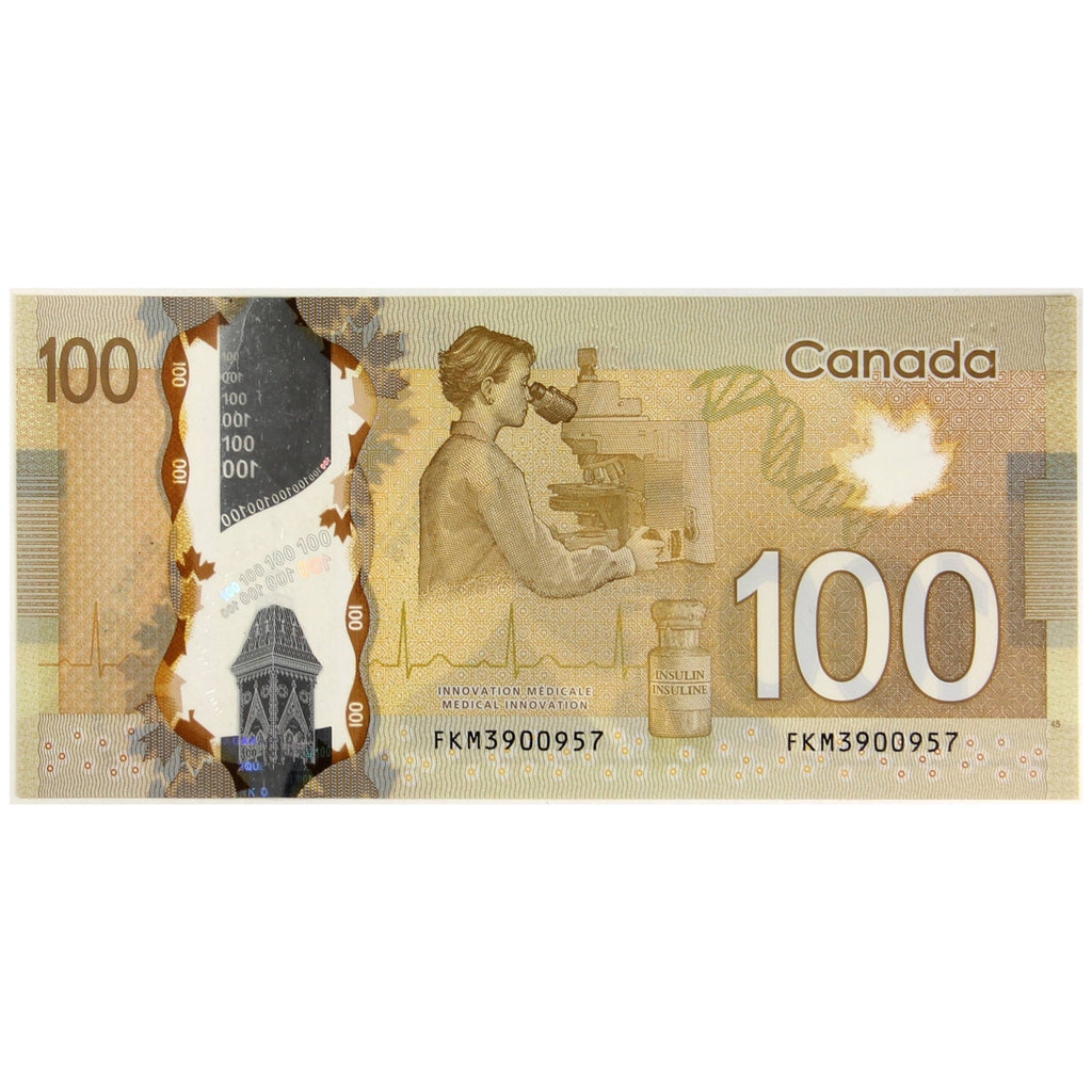 BC-73a 2011 Canada $100 Macklem-Carney, FKM, Choice Uncirculated (CUNC63)