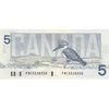 BC-56b 1986 Canada $5 Thiessen-Crow, FNC, AU-UNC (AU55)