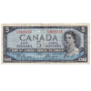 BC-31b 1954 Canada $5 Beattie-Coyne, Devil's Face, F/C, F